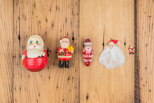 Collection Of Christmas Santa Ornaments And Decorations