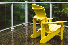 Adirondack Chair Outdoors In The Rain