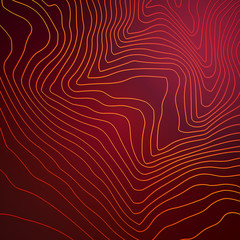 Leinwandbilder - Topographic map colorful abstract background with contour lines