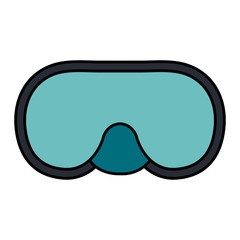 Sticker - snorkel googles diving isolated icon