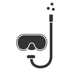 Poster - snorkel diving isolated icon