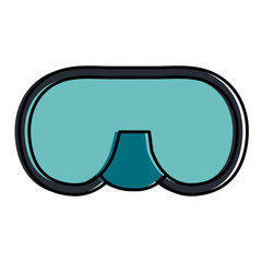 Sticker - snorkel googles diving isolated icon