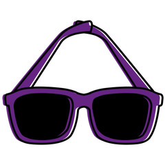 Sticker - summer sunglasses isolated icon