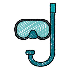 Poster - snorkel diving isolated icon