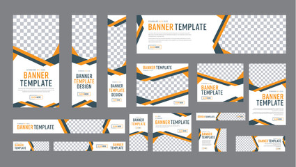 Poster - set of web banners of standard size with a place for photos