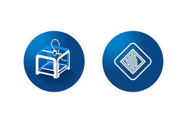Leinwandbilder - 3D printer icon