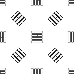 Poster - Database pattern seamless black