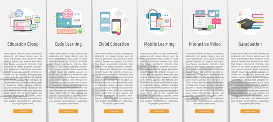 E-Learning and Online Education Banner Concept