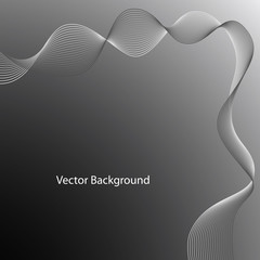 Wall Mural - abstract gray wave. vector abstract background of wave. black and white halftone vector illustration