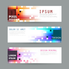 Poster - Vector horizontal banner template, abstract design