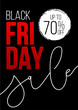 Black friday sale banner.  Vector discount template design. Black Friday sale, advertising, marketing price. Vector illustration.