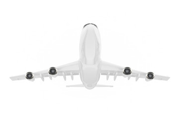 Poster - White Jet Passenger's Airplane. 3d Rendering