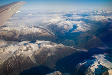 Aerial View Of Mountains Around Town Of King Salmon, Alaska