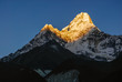Nepal himalaya khumbu sagarmatha national park ama dablam sunset