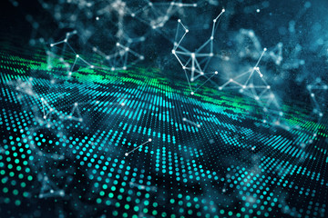 Fototapete - Digital space background