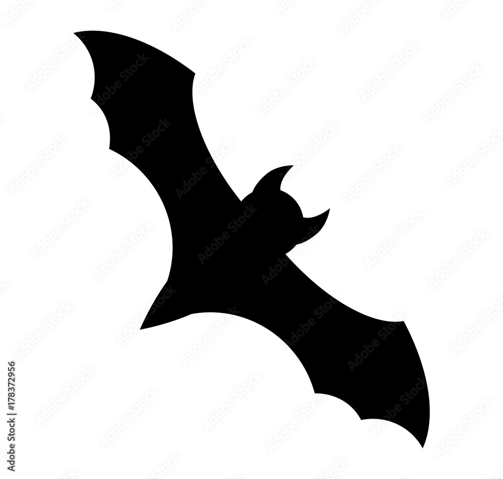 halloween bat silhouette vector design isolated on white background ...