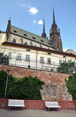 park and cathedral,city Brno, Czech republic, Europe