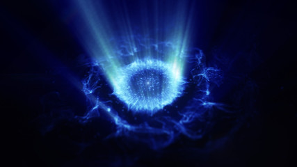 Poster - abstract burst of energy, plasma concept background, intergalactic supernova. graphical resource and