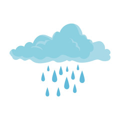 Wall Mural - cloud sky silhouette with rain drops