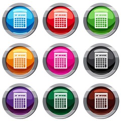 Poster - Electronic calculator set 9 collection