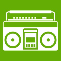 Wall Mural - Recorder icon green