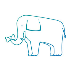 Wall Mural - wild elephant isolated icon