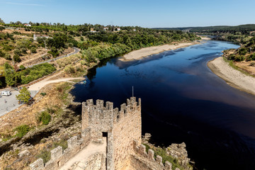 Wall Mural - Castle of Almourol in Portugal, initiated the 12th century, located on a small islet in the middle of the Tagus River, served as a stronghold used during the Portuguese Reconquista.