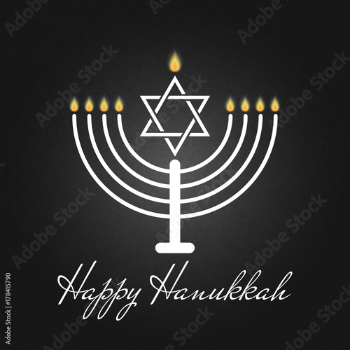 Happy Hanukkah Is A Jewish Holiday Traditional Poster Or Greeting