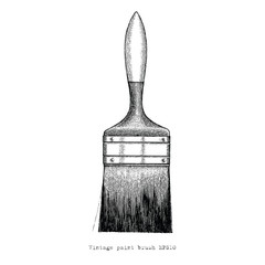 Vintage paint brush hand drawing