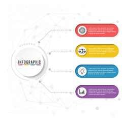 Poster - Timeline infographics design vector and marketing icons can be used for workflow layout, diagram, annual report, web design. Business concept with 4 options, steps or processes.