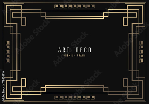 Photographie Vector geometric frame in Art Deco style