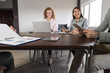 © mast3r - Businesspeople Group In Coworking Center Diverse Mix Race Team Coworkers Working Meeting Brainstorming Modern Office