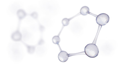 Wall Mural - science or medical background with molecules and atoms.
