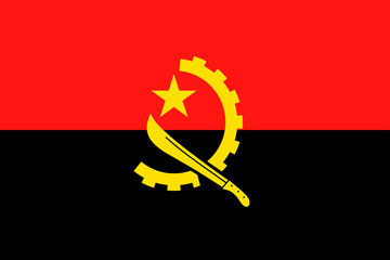 Angola Flag Vector Flat Icon