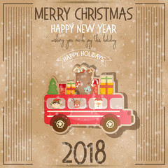 Poster - Merry Christmas Greeting Card