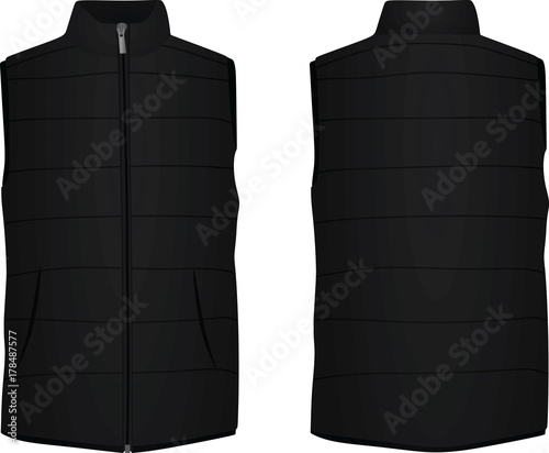 Cuadros en Lienzo Black vest. vector illustration