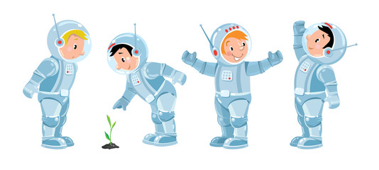 funny boys. cosmonaut or astronaut set
