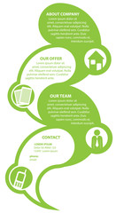 Fototapete - Abstract infographic background for introduce company