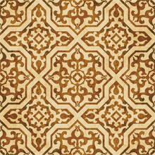 Retro Brown Watercolor Texture Grunge Seamless Background Islamic Cross Royal Kaleidoscope