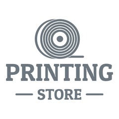 Poster - Store 3d printing logo, simple gray style