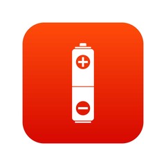Wall Mural - Battery icon digital red