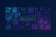Audit horizontal vector colorful banner