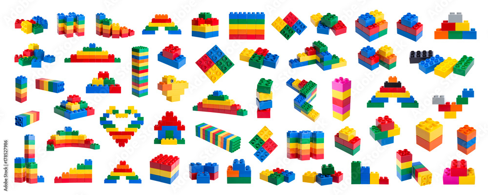 Plastic building blocks Stock Photo | Adobe Stock