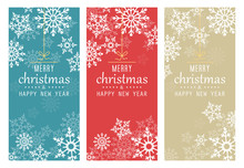 Set Of Christmas Cards. Vector Christmas / New Year Banners