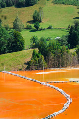 Wall Mural - Water pollution from cooper mine