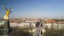 Angel Of Peace Overlooking Munich Panorama