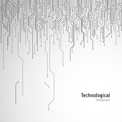 Poster - Hi-tech circuit board. Technological vector background