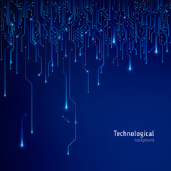Poster - Circuit board texture. Abstract technological vector background