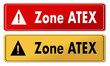 Atex Area warning panels in French translation