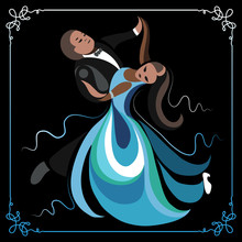 Illustration Of A Couple Dancing The Waltz 2